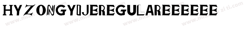 HYZongYiJ Regular字体转换